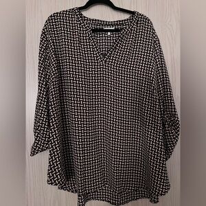 Maurices Elegant Black and White Patterned Women's Top